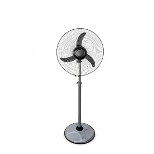 DIGISMART 400 MM Bullet Fan/Farrata Fan, Pedestal Fan for Home, Adjustable Height, 2400 RPM Mark -1 Speed Regulator, X-Flow Technology, Aerodynamic Blade, 1 Year Manufactured Warranty (Metallic Grey)