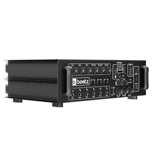 Image of DaBeatz 6-Channel Professional PA Mixer Amplifier 350W | Bluetooth, USB, FM, SD Card | Echo /Repeat Control | 3-Band EQ | 70V /100V /8Ω Output | Made in India