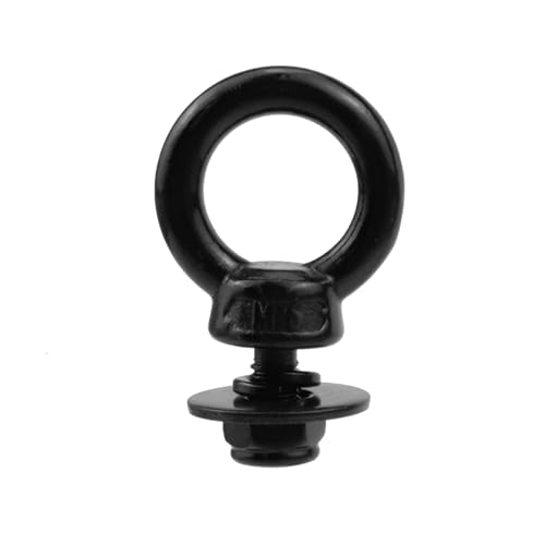 Image of Antrader Lifting Shoulder Eye Bolts,M6 Machinery Shoulder Lifting Eye Bolt | Black Bolt with Lock Nuts,Lock Washers,Flat Washers,6Sets