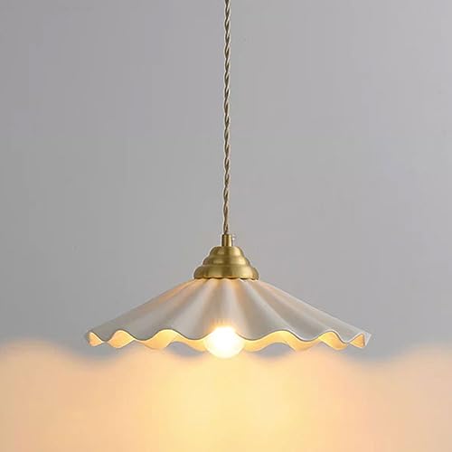 Lustre suspension intérieur réglable en cuivre et céramique pour décoration chambre