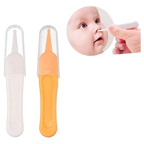 2Pcs Dawwoti Baby Nose Cleaning Tweezers Cover