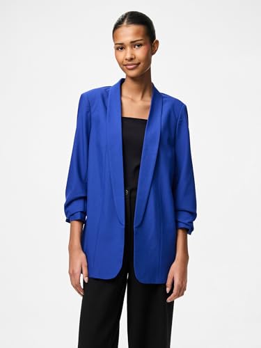 PIECES Damen Pcboss Noos 3/4 Blazer, Mazarine Blue,L