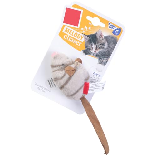 ペットからからかうおもちゃの電動シミュレーション鳥のおもちゃの子猫のチャープ鳥のための家の装飾電子猫の遊び