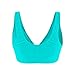 2026 Fashion Women's Twist Front Bikini Top Full Coverage Push Up Bathing Suit Top Padded Swimsuit U Back Crop Tank Top (#01 Green, Large)