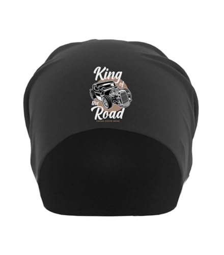 Bonnet souple coton fin noir King of The Road Supercharger Muscle Car pour homme et femme
