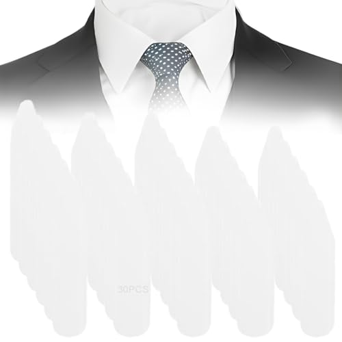 JEYORZY 30 Piezas Refuerzos de Huesos de Plástico para Cuello de Camisa de Hombre, Ballenas de Plástico Blanco para Camisas, Varillas de Plástico para Cuello, Cuello de Camisa