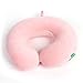 Ruilogod Recorrido de Coche Rosa Espuma Partículas Lleno Cojín Cuello U Almohada de Apoyo