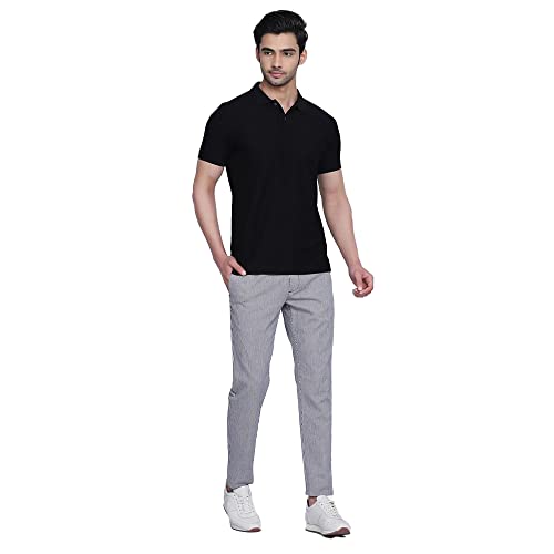 Image of blackberrys Stripes Cotton Stretch Slim Men's Trousers