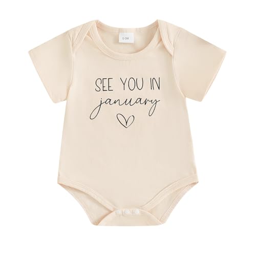 Image of woshilaocai Baby Announcement Bodysuit Pregnancy Reveal for Family | Pregnancy Reveal Ideas&New Baby Surprise for Grandparents, Husband, Aunt, Uncle, Gender Natural Romper, Funny Announcement
