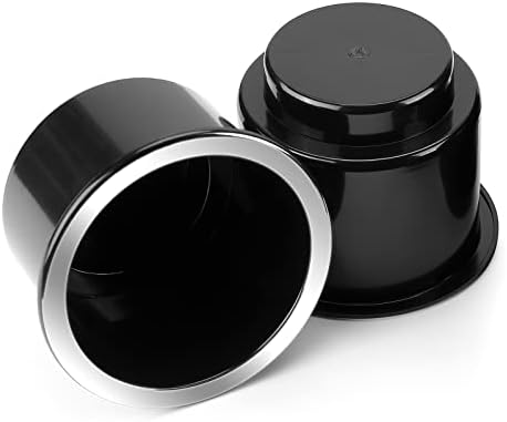 JoyTutus Cup Holder Insert 2pcs for RV Boat Car Couch Golf Cart, Elegant Chrome, Large Plastic Universal Cup Holder, Drop in Cup Holder for Pontoon Table Sofa