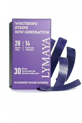 ​LYMAYA – Kit Bandes Blanchiment Dentaire Professionnel SANS Peroxyde (Agent PAP) – 2% Nano-Hydroxyapatite & Coco – Zéro Sensibilité – Marque...