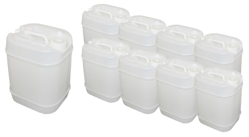 Air Sea Containers | 19L / 5Gallon White Jerrican | White Jerrican Jug | Food Grade Quality | BPA Free | Perfect Container to Ship Chemicals & Liquids | Easy Stacking HDPE Containers (1)