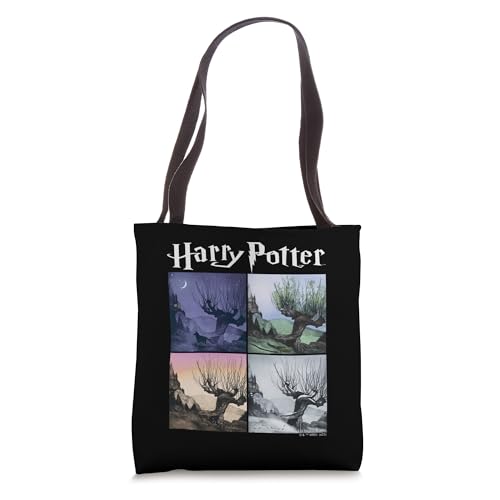 Harry Potter Whomping Willow Through The Seasons Portrait Tote Bag