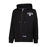 Ultra Game Adults NBA Official Super Soft Driver Full Zip Hoodie Jacket, Sacramento Kings, Black, Small