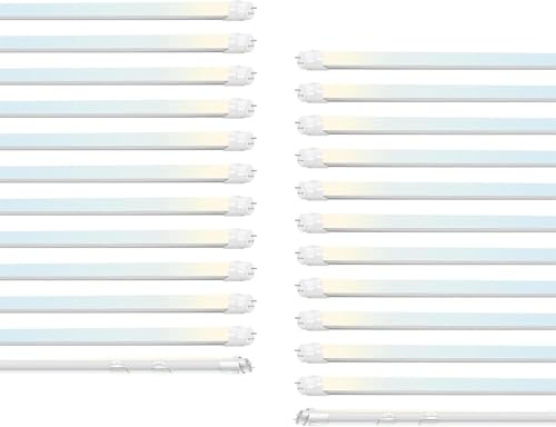 24 Pack 4FT T8 LED Tube Light, Hybrid Type a+b 12W/15W/18W/22W, 3000K |3500K|4000K|5000K|6500K, Single and Double End Powered, Plug and Play or Ballast Bypass, 2860 Lumens, G13 100-277V, Frosted Cover