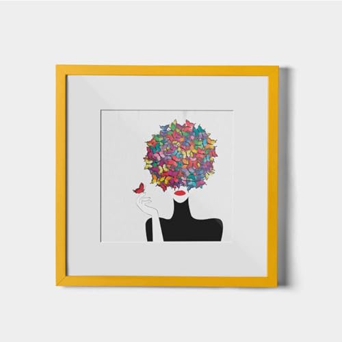 LIVinPink Butterfly Lady Wall Art Print – Matted Fine Art with Augmented Reality