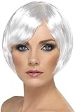 Smiffy's-42056 Miffy Peluca de Chica Bonita, Blanca, Corte Bob con Flequillo, Color, Tamaño único (42056)