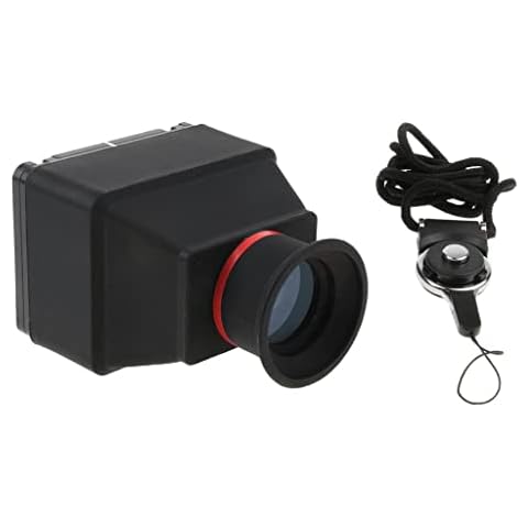 perfk 3X LCD Viewfinder Displaylupe Sucherlupe mit Riemen für 3/3,2 Display, für DSLR, 3,2 Zoll Cover