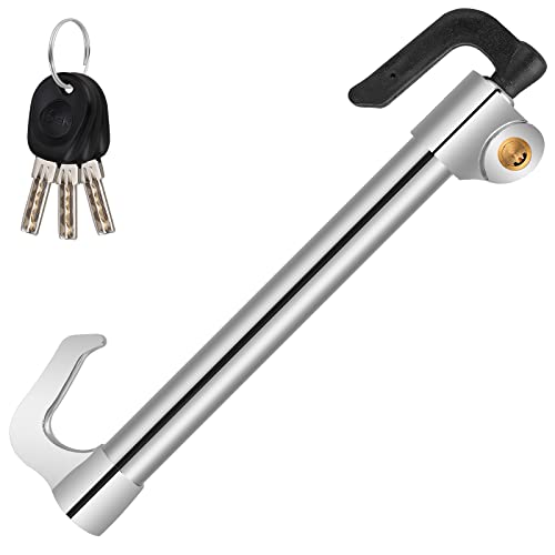 Barra Antirrobo Coche Volante - Cerradura del Volante Antirrobo，Bloqueo De Pedal De Acero Inoxidable con 3 Llaves,para vehículos Van, Camiones, Barcos, SUV
