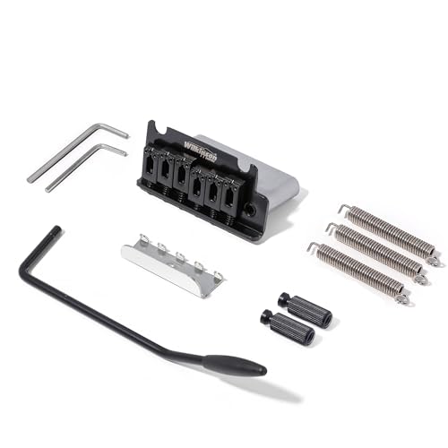 Wilkinson WOV07 2-1/16 inch 2-Point ST Guitar Tremolo Bridge for American Standard Strat Electric Guitar (WOV07 Black)