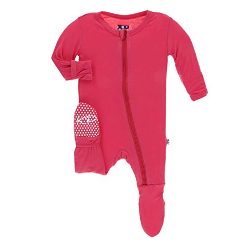 KicKee Pants Solid Footie with Zipper (Red Ginger - 6-9 Months)