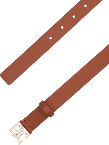 Tommy Hilfiger Damen Ledergürtel mit Logo, 2,5 cm, Braun (Winter Cognac), 90 cm – Ansicht 3