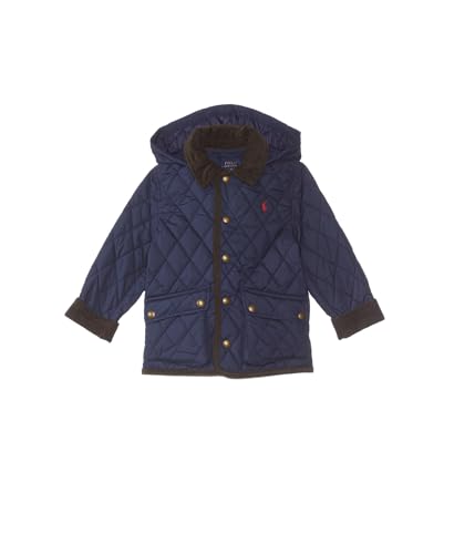 Polo Ralph Lauren Boy's Water-Repellent Hooded Barn Jacket (Toddler/Little Kids) Newport Navy 4 Little Kid