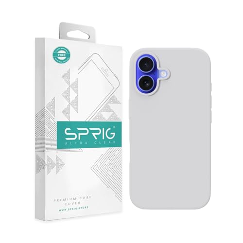 Image of SPRIG Compatible with iPhone 16 Premium SilkMag (Liquid Silicone Magnetic) Back Cover Drop Tested Shock Proof Mobile Case for Men, Women, Boys and Girls with Camera Protection (White)