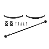 Yunnergo Trailer Axle 2000 lbs 5 Lug 71 Inch Hubface 58 Inch Spring Center Straight Steel Axle Tube with U-Bolt Kit 4 * 4 Bolt Pattern