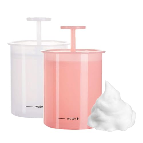 洗顔泡立て器 洗顔用 泡立て器 もちふわ泡立て器 ポータブル プッシュ式 バブルフォーマー 洗顔料 固形石鹸 洗顔石鹸 きめ細かい泡 便利 簡単 シャワー・風呂・顔・シャンプー 150ml (2個入り)
