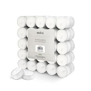 delka Unscented Tea Lights White-Lo...