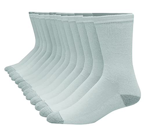 Hanes Ultimate Men's FreshIQ Cool Comfort Reinforced Crew Socks, 12-Pair Pack