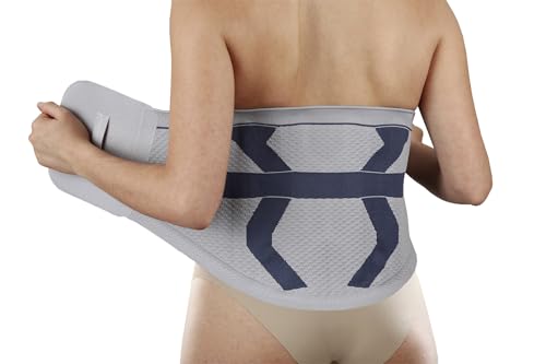 Faja lumbosacral con ballenas de estabilidad ORIONE Gris XXL para alivio lumbar