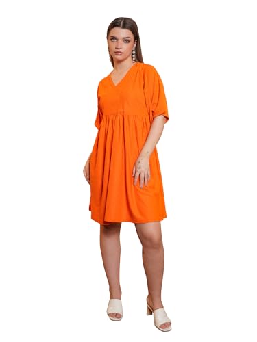 Image of Purvaja Women's Solid Half Sleeve Mini Dress