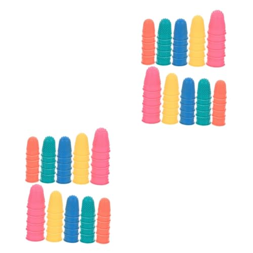 FOMIYES 2sets Finger Covers Nonslip Fingers Tip Protective Covers Set 50pcs*2 Random Color