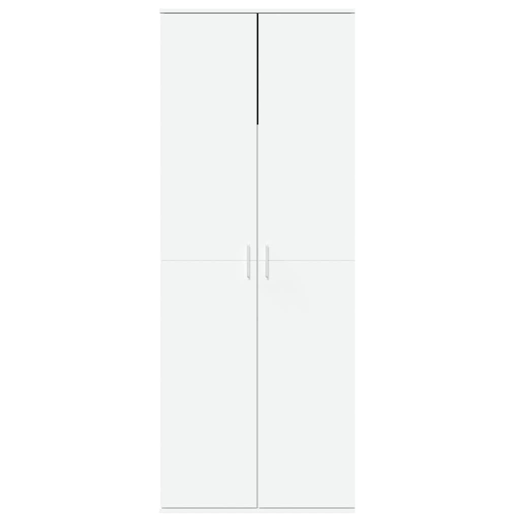 Buffet haut blanc 70x35x180 cm bois d ingénierie