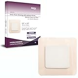 Areza Medical - Silver Foam Wound Dressing Pad - Sterile - 6.5' X 6.5' (16.5 cm X 16.5 cm) - Adhesive Border - 5 PCS per Box