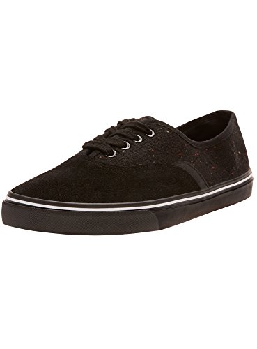 oodji Ultra Hombre Zapatillas de Tela de Ante Sintético, Negro, 41 EU / 7.5 UK