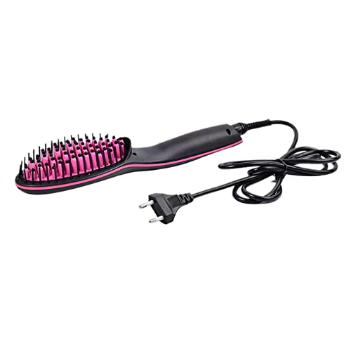 Camebirk Cepillo de Pelo Liso EléCtrico InaláMbrico Peine Alisador de Pelo de RáPido PortáTil para Salones de Belleza Herramienta de Peinado Enchufe de la UE