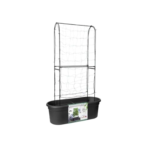 elho Green Basics Veggie Wall 80 - Planter for Outdoor & Grow your Own - Ø 77.5 x H 26.0 cm - Black/Living Black