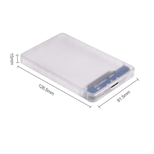 Caja externa transparente para disco duro SSD USB 2.5" miniatura 7