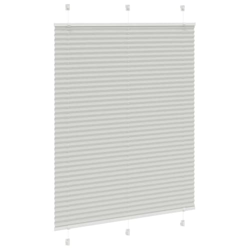 Store plissé gris clair occultant 105 x 150 cm polyester durable