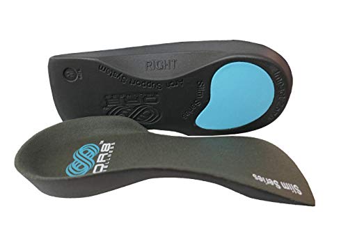 OR8 Wellness Orthotic Arch Support Foot Active Shoe Insoles Slim Fit Shoe Inserts for Plantar Fasciitis, Flat Feet, Feet Pain, Heel Treatment, Over Pronation for Men and Women (Large 9-10.5) Grey