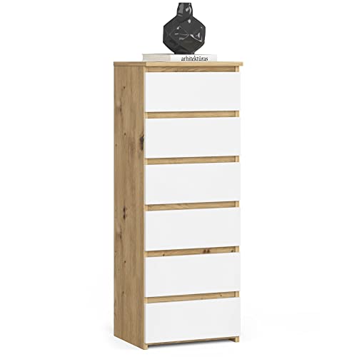 AKORD Kommode CL6 40 cm | 6 Schubladen | Schrank | für das Wohnzimmer |...
