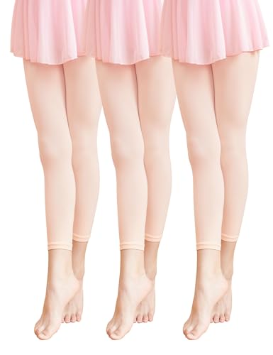 Image of Daydance Girl's Women's Footless Tights for Dance, Balle, Gymnasics