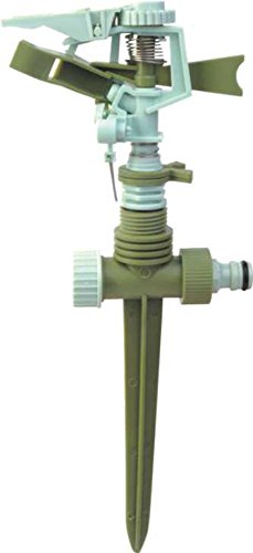 STYDDI Irrigatore A Impulso Con Base In Metallo – Regolabile Da 20° A 360°, In Lega Di Zinco E Ottone, Per Prato E Giardino