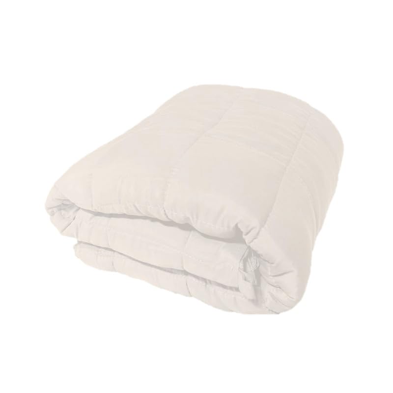 Bhumi Impex 1 Piece Weighted Blanket Only 100% Soft Breathable Microfiber with Premium Glass Bead Heavy Blankets for Adults | 48x75 Inch | 20 lbs | Ivory Color