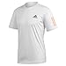 adidas Club 3 Stripes Tee, Dash Gray/Gray Six, X-Large