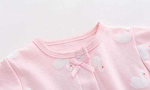 Baby One Piece Romper Soft Cotton Sleepwear Footed Jumpsuit for 0-12 Month Infant3
