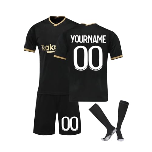 Barcelona Camiseta Fútbol 24/25/26 Personalizadas para Hombres Niño DIY Nombre Número, equipación Fútbol con Conjunto Top Pantalón Corto y Calcetines Regalo de Fútbol